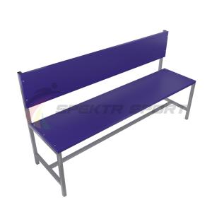 Купить Скамейка для раздевалок со спинкой (цельная) 2000 мм ЛДСП в Екатеринбурге 