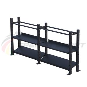 Купить Модульный стеллаж для гантелей, гирь и медболов 3780х430х1200 (2 секции) в Екатеринбурге 